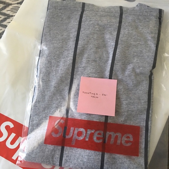 Supreme Pinstripe S/S Football top - Picture 2 of 8
